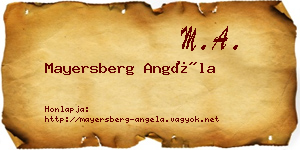 Mayersberg Angéla névjegykártya